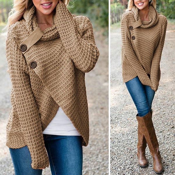 women's sweaters women knitted sweater long sleeves irregular hem button loose for autumn lf88, White;black
women's sweaters women knitted sweater long sleeves irregular hem button loose for autumn lf88, White;black