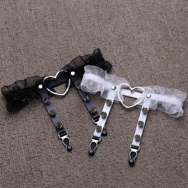 new fashion 1 pc women beautiful punk gothic heart-shaped ring spikes elastic lace garter belt retro jarretel flower harnas, Black;white
new fashion 1 pc women beautiful punk gothic heart-shaped ring spikes elastic lace garter belt retro jarretel flower harnas, Black;white