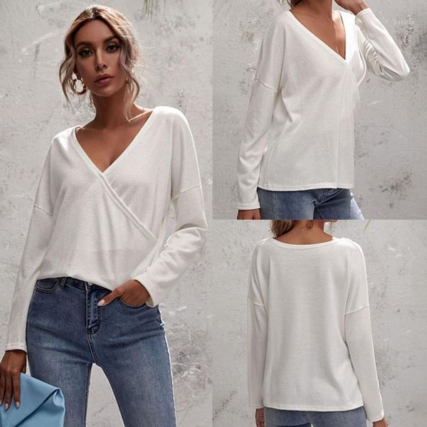 deep v neck women sweaters knitted femmal autumn long sleeve pullover solid cross sweater women's, White;black
deep v neck women sweaters knitted femmal autumn long sleeve pullover solid cross sweater women's, White;black