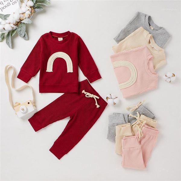 baby & children's spring autumn born infant boys girls rainbow print pants leggings ribbed knitted tracksuits outfits clothing sets1, White
baby & children's spring autumn born infant boys girls rainbow print pants leggings ribbed knitted tracksuits outfits clothing sets1, White
