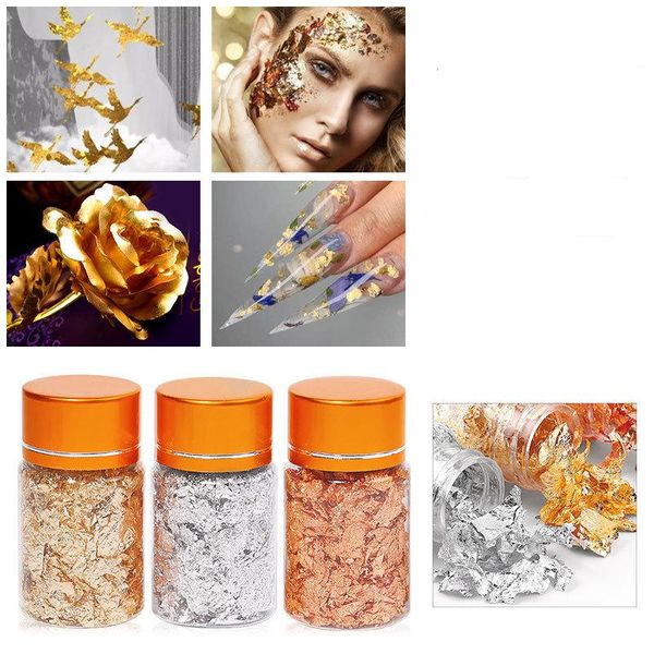 nail art decorations 1 bottle decorative gold leaf flakes silver confetti diy painting material decorating foil paper party supplies, Silver;gold
nail art decorations 1 bottle decorative gold leaf flakes silver confetti diy painting material decorating foil paper party supplies, Silver;gold