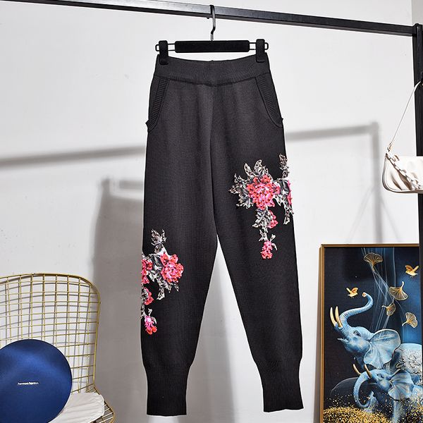 black knitted tracksuits women set handwork beading flowers sweater pencil pants knit 2pc female loose casual two piece outfits ch0r, Blue
black knitted tracksuits women set handwork beading flowers sweater pencil pants knit 2pc female loose casual two piece outfits ch0r, Blue