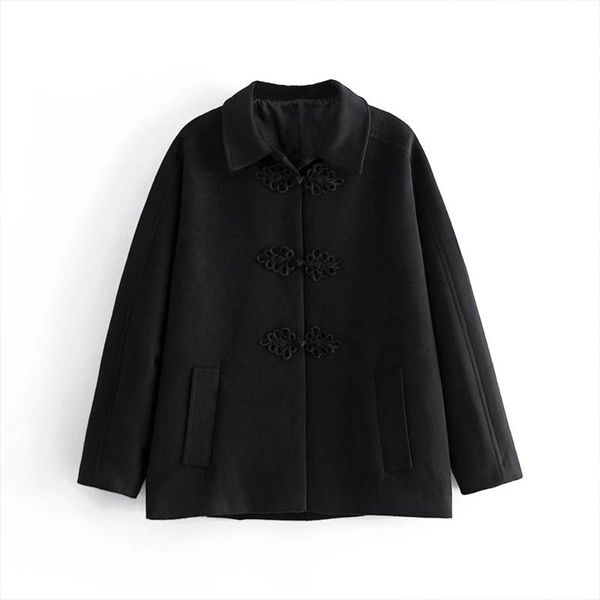 women's jackets 2021 autumn long coat sleeve weave buttons jacket casual solid color lapel mujer chic overcoat, Black;brown
women's jackets 2021 autumn long coat sleeve weave buttons jacket casual solid color lapel mujer chic overcoat, Black;brown