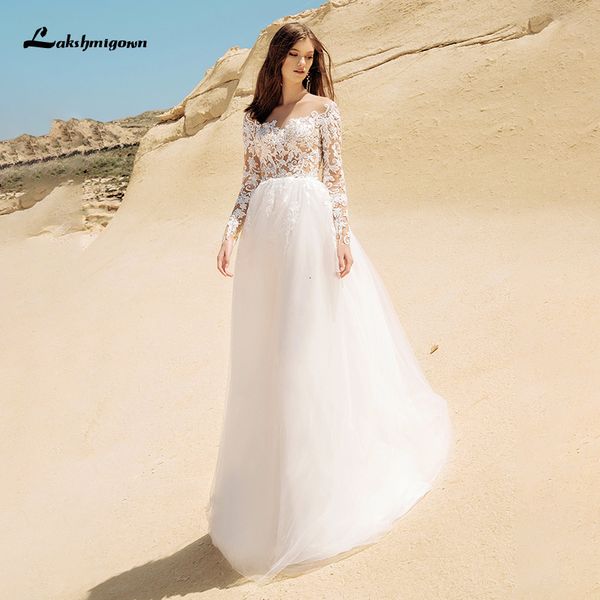 new 2021 long sleeves tulle wedding es lace appliques boho bridal gowns buttons back vestido de novia scoop neck f19h, White
new 2021 long sleeves tulle wedding es lace appliques boho bridal gowns buttons back vestido de novia scoop neck f19h, White