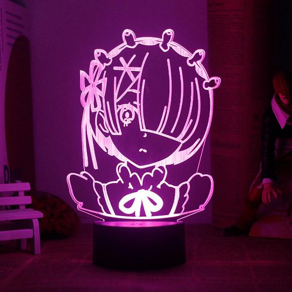 night lights anime 3d led light rem re zero figure 16 colors changing lamp for kids bedroom decor table child gift
night lights anime 3d led light rem re zero figure 16 colors changing lamp for kids bedroom decor table child gift