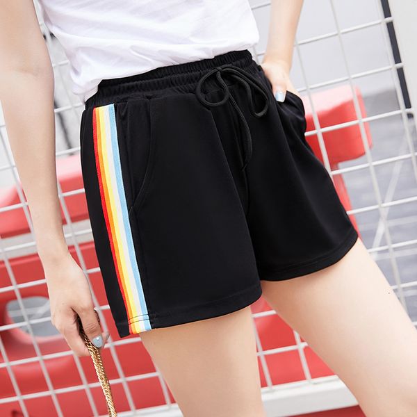 summer casual fashion raiow street women wild cats soft stretch shorts, White;black
summer casual fashion raiow street women wild cats soft stretch shorts, White;black