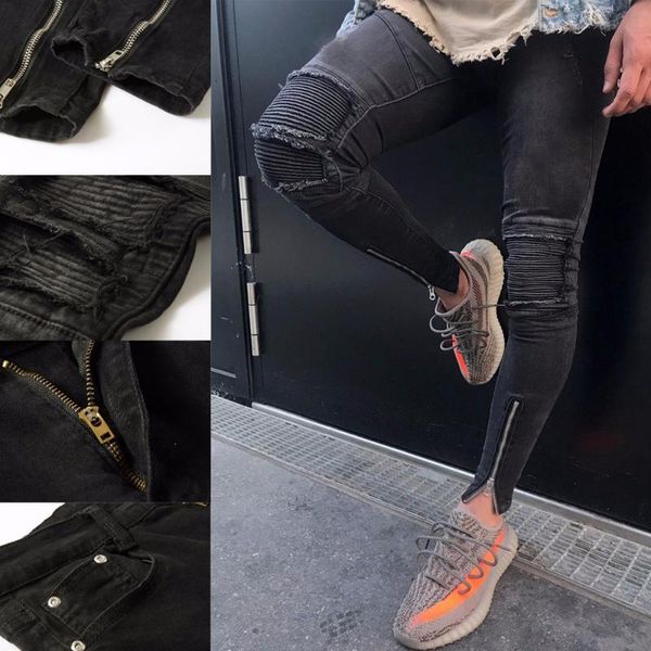 mens ripped slim fit motorcycle vintage denim jeans hiphop streetwear pants male casual fashion hip-hop trousers pants, Blue
mens ripped slim fit motorcycle vintage denim jeans hiphop streetwear pants male casual fashion hip-hop trousers pants, Blue