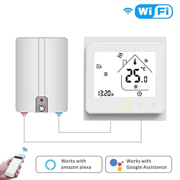smart home control thermostat temperature controller for water/electric floor heating water/gas boiler work with alexa google 3a/16a.
smart home control thermostat temperature controller for water/electric floor heating water/gas boiler work with alexa google 3a/16a.