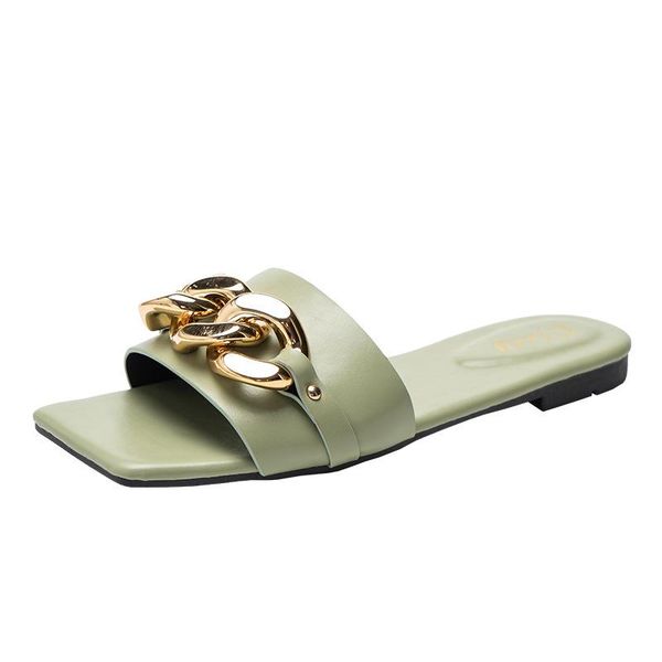 large size chain decoration women's flat shoes women's slippers slippers sandals women, Black
large size chain decoration women's flat shoes women's slippers slippers sandals women, Black