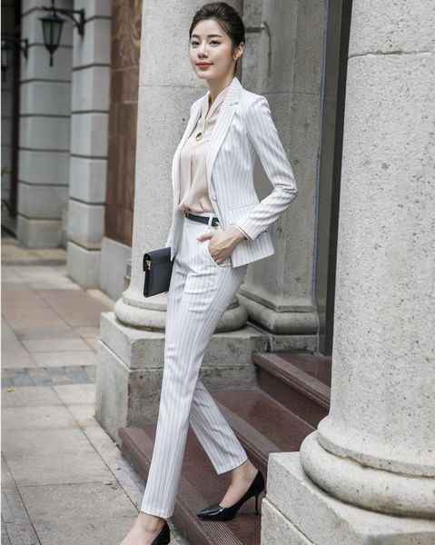 women's suits & blazers formal uniform designs pantsuits with pencil pants and professional women business office work wear fashion st, White;black
women's suits & blazers formal uniform designs pantsuits with pencil pants and professional women business office work wear fashion st, White;black