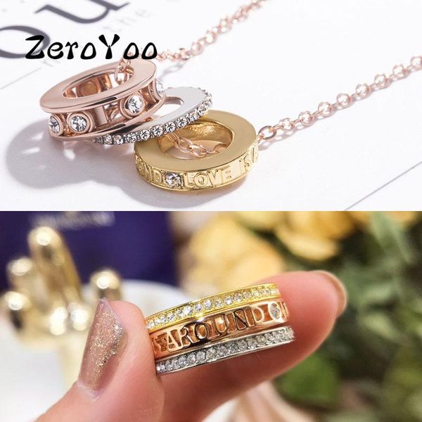 pendant necklaces fashion jewelry sets swa classic charms three circles transit love name necklace simple clavicle chain gift with logo, Silver
pendant necklaces fashion jewelry sets swa classic charms three circles transit love name necklace simple clavicle chain gift with logo, Silver