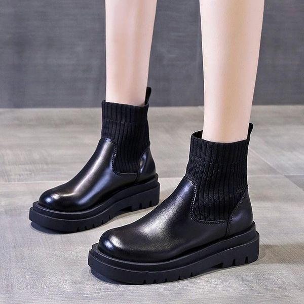 boots chunky platform ankle woman 2021 autumn slip on thick sole casual round toe black short botas
boots chunky platform ankle woman 2021 autumn slip on thick sole casual round toe black short botas