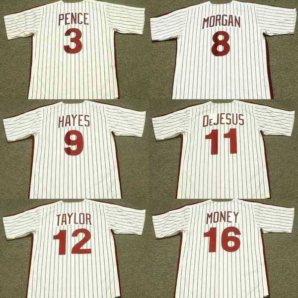 men 3 hunter pence 8 joe morgan 9 von hayes 11 ivan dejesus 12 tony taylor 16 don money 1983 baseball jersey, Black
men 3 hunter pence 8 joe morgan 9 von hayes 11 ivan dejesus 12 tony taylor 16 don money 1983 baseball jersey, Black