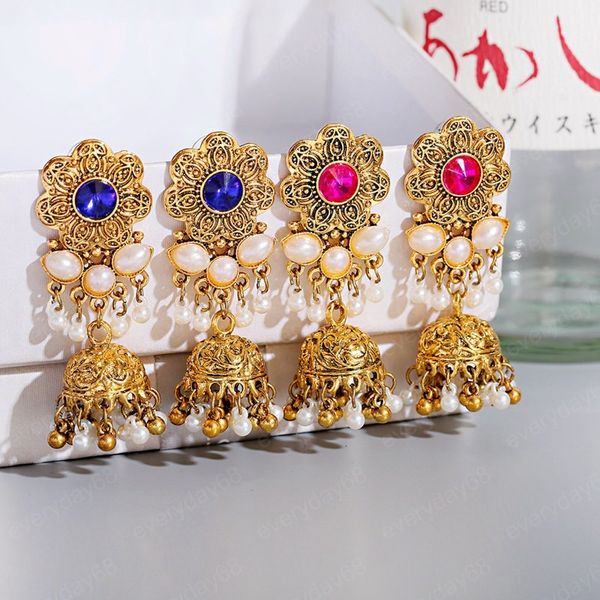 classic women's gold flower carved indian dangle earring bijoux vintage pearl tassel earrings ethnic tribe jewelry, Silver
classic women's gold flower carved indian dangle earring bijoux vintage pearl tassel earrings ethnic tribe jewelry, Silver