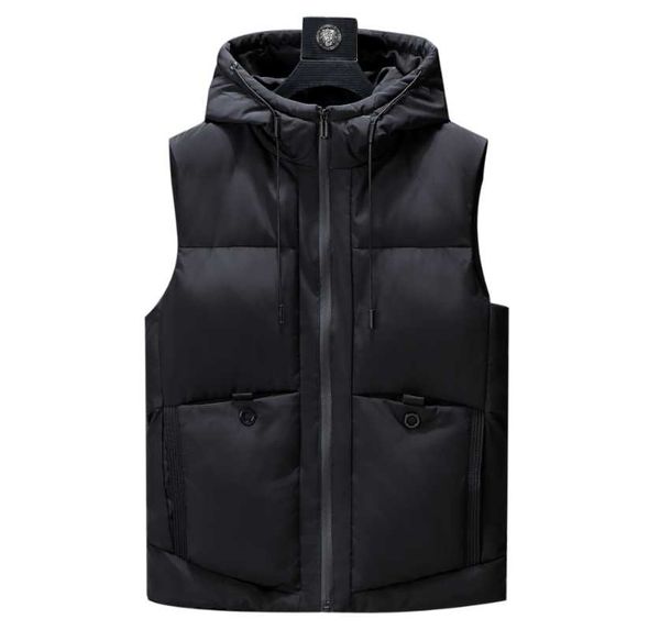 men's vests winter thick hooded vest men warm large size zipper waistcoat black beige pockets casual loose mens sleeveless jackets, Black;white
men's vests winter thick hooded vest men warm large size zipper waistcoat black beige pockets casual loose mens sleeveless jackets, Black;white