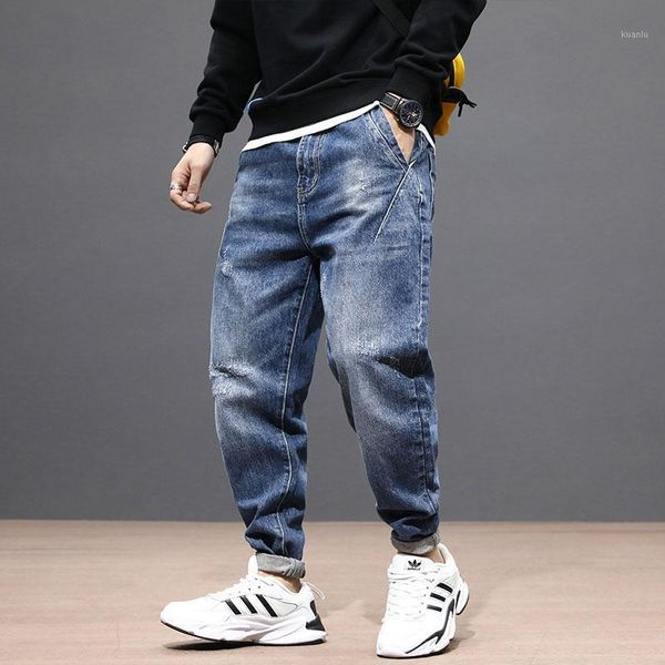 fashion streetwear men jeans loose fit vintage designer denim harem pants korean style hip hop ripped taper trousers men's, Blue
fashion streetwear men jeans loose fit vintage designer denim harem pants korean style hip hop ripped taper trousers men's, Blue