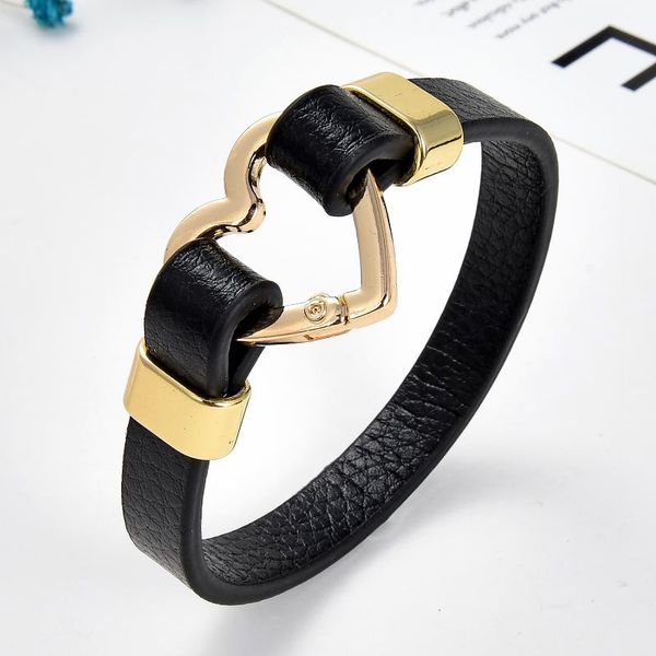 charm bracelets 2021 trendy heart shape spring clasp women bracelet gold metal black leather girl fashion jewelry wholesale, Golden;silver
charm bracelets 2021 trendy heart shape spring clasp women bracelet gold metal black leather girl fashion jewelry wholesale, Golden;silver