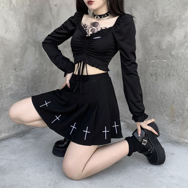 bandage bodycon long sleeve crop female black v-neck streetwear punk slim autumn gothic harajuku top, White
bandage bodycon long sleeve crop female black v-neck streetwear punk slim autumn gothic harajuku top, White