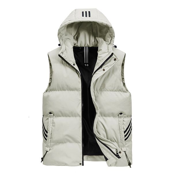 spring and autumn new fashion vest men's hooded waistcoat large down cotton coat 3024, Black;white
spring and autumn new fashion vest men's hooded waistcoat large down cotton coat 3024, Black;white