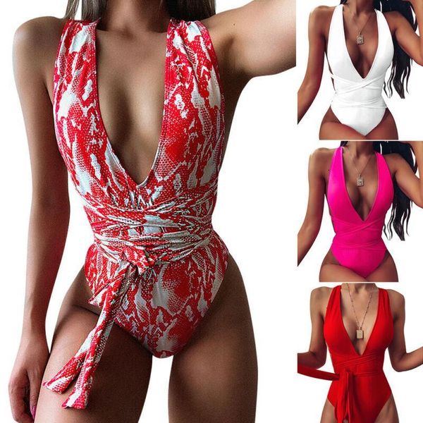 women's swimwear deep v neck one piece bikini women sleeveless swimsuit skinny padded push up bathing suit, White;black 
women's swimwear deep v neck one piece bikini women sleeveless swimsuit skinny padded push up bathing suit, White;black