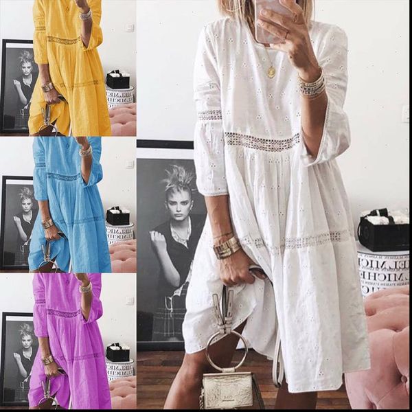 plus size 5xl hollow out solid dress women casual white party dresses ladies 2021 summer autumn oversize half sleeve vestidos, Black;gray
plus size 5xl hollow out solid dress women casual white party dresses ladies 2021 summer autumn oversize half sleeve vestidos, Black;gray