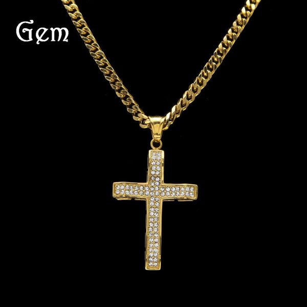 new full diamond micro cross stainless steel pendant exquisite hip hop jewelry, Silver
new full diamond micro cross stainless steel pendant exquisite hip hop jewelry, Silver