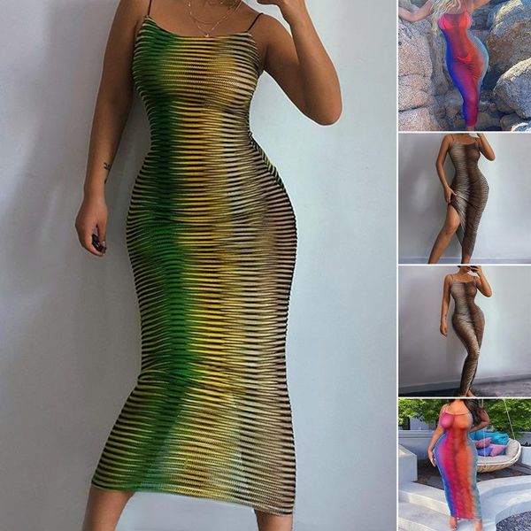 casual dresses 2021 summer spaghetti strap sleeveless bandage fashion elegant club prom party clubwear gradient maxi dress, Black;gray
casual dresses 2021 summer spaghetti strap sleeveless bandage fashion elegant club prom party clubwear gradient maxi dress, Black;gray