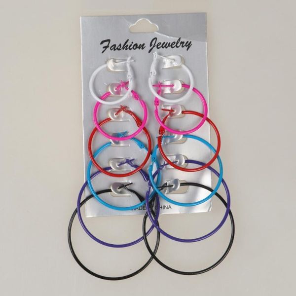 6 pairs/set hoop earrings women jewelry circle fashion black white charm simple, Golden;silver
6 pairs/set hoop earrings women jewelry circle fashion black white charm simple, Golden;silver