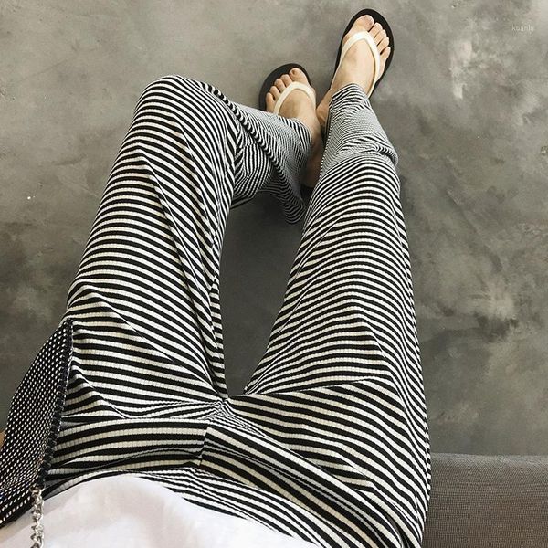 women's pants & capris 2021 women summer stretch high waist casual female trousers outwear wide leg fashion design stright, Black;white
women's pants & capris 2021 women summer stretch high waist casual female trousers outwear wide leg fashion design stright, Black;white