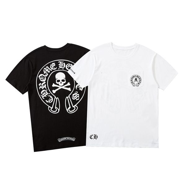 spring and summer new fashion brand ch sanskrit skull print short sleeve t-shirt men's loose round neck couple dress, White;black
spring and summer new fashion brand ch sanskrit skull print short sleeve t-shirt men's loose round neck couple dress, White;black