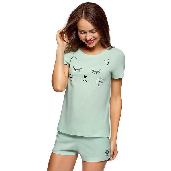 summer arrival cute pajamas for women sleepwear short sleeve pajama set cotton two piece pjs 210527, Black;red
summer arrival cute pajamas for women sleepwear short sleeve pajama set cotton two piece pjs 210527, Black;red