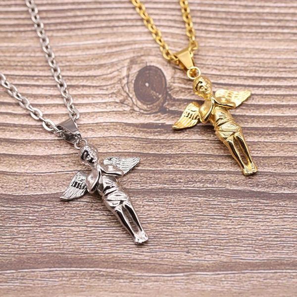 chains stainless steel gold angel baby hip hop pendant necklace flying jewelry necklaces gift for him with chain, Silver
chains stainless steel gold angel baby hip hop pendant necklace flying jewelry necklaces gift for him with chain, Silver