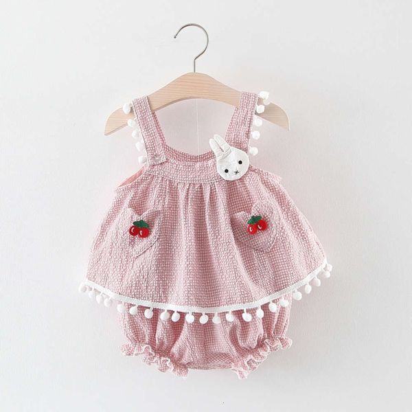 bunny 2021 cherry summer new sling suit children's vest shorts two piece set, White
bunny 2021 cherry summer new sling suit children's vest shorts two piece set, White