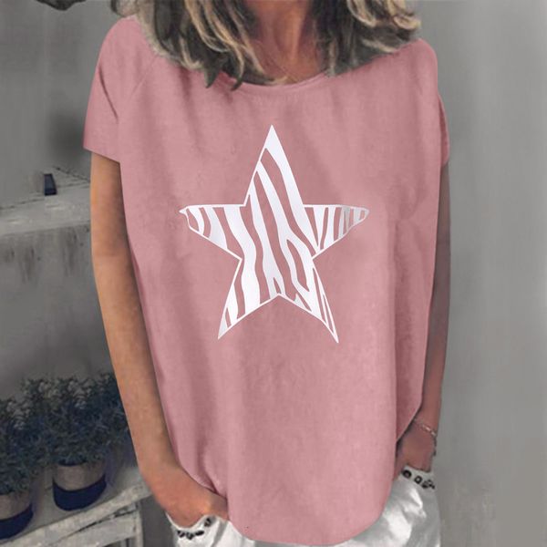 women ashion o-neck t shirts pentagram star print short mouw zomer streetwear ropa de mujer football, White 
women ashion o-neck t shirts pentagram star print short mouw zomer streetwear ropa de mujer football, White