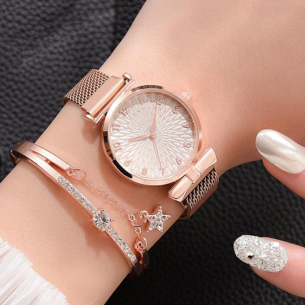 wristwatches luxury women bracelet quartz watches for magnetic watch ladies sports dress pink dial wrist clock female, Slivery;brown
wristwatches luxury women bracelet quartz watches for magnetic watch ladies sports dress pink dial wrist clock female, Slivery;brown