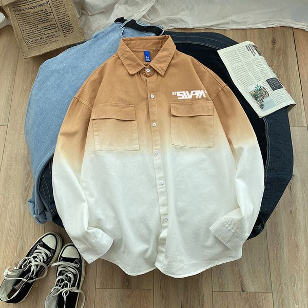 e-baihui 2021 spring and autumn men's tie-dye gradient jacket streetwear long-sleeve korean hip-hop shirt students trend coat, Black;brown
e-baihui 2021 spring and autumn men's tie-dye gradient jacket streetwear long-sleeve korean hip-hop shirt students trend coat, Black;brown