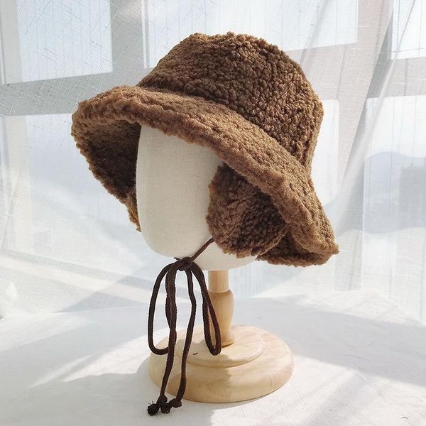 2021 winter hats women thick bucket hats with earmuffs solid color lamb wool bucket hat warm panama caps, Blue;gray
2021 winter hats women thick bucket hats with earmuffs solid color lamb wool bucket hat warm panama caps, Blue;gray