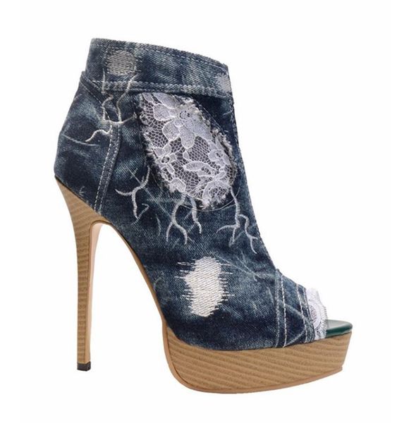 sandals fashion blue denim women high heels lace boots summer shoes embroidered open toe plus size 2021, Black
sandals fashion blue denim women high heels lace boots summer shoes embroidered open toe plus size 2021, Black