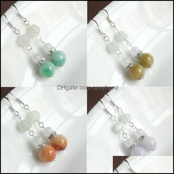 other earrings jewelry 925 sier inlaid natural emerald jade circar beads original diy by hand aessories green bead women stone drop delivery, Golden;silver
other earrings jewelry 925 sier inlaid natural emerald jade circar beads original diy by hand aessories green bead women stone drop delivery, Golden;silver