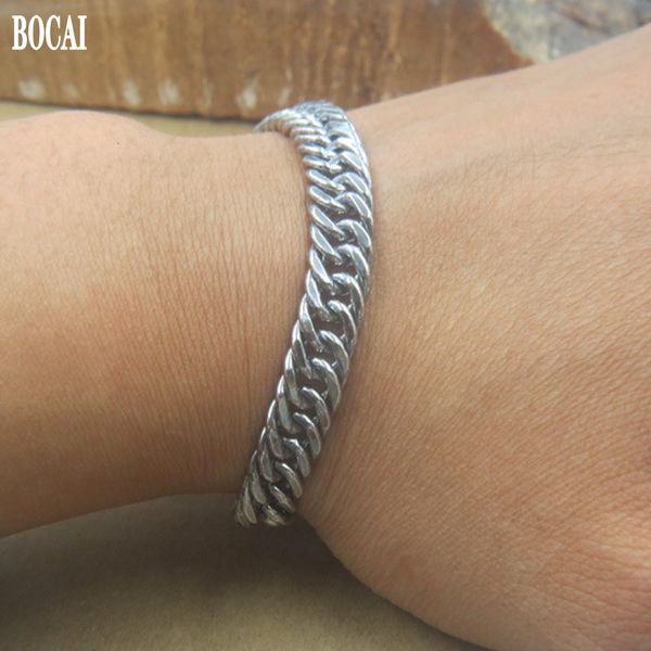 2021 new thai bracelet matt distressed handmade solid s925 pure sier men's and women's bracelets double buckle couple bracele 5ti4, Black
2021 new thai bracelet matt distressed handmade solid s925 pure sier men's and women's bracelets double buckle couple bracele 5ti4, Black
