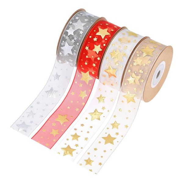 jewelry pouches, bags 10yards organza fabric golden printed christmas star ribbon needlework craft decarotions handcraft diy gifts, Pink;blue
jewelry pouches, bags 10yards organza fabric golden printed christmas star ribbon needlework craft decarotions handcraft diy gifts, Pink;blue