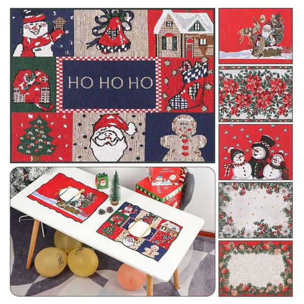 mats & pads christmas theme placemat merry santa claus snowman non-slip washable table mat kitchen decor
mats & pads christmas theme placemat merry santa claus snowman non-slip washable table mat kitchen decor
