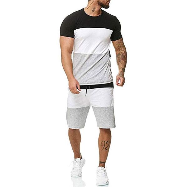 men's tracksuits sets men 2 piece casual o-neck short sleeve tee shirts and fit sport shorts set brand clothing pieces, Gray
men's tracksuits sets men 2 piece casual o-neck short sleeve tee shirts and fit sport shorts set brand clothing pieces, Gray