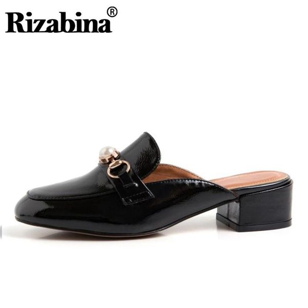 slippers rizabina women real leather beads square toe high heel casual shoes fashion office lady dress footwear size 34-40, Black
slippers rizabina women real leather beads square toe high heel casual shoes fashion office lady dress footwear size 34-40, Black