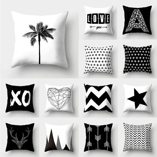 pillow case 2021 fashion decorative pillowcase black/white geometric throw cover cushion for living room square home decor
pillow case 2021 fashion decorative pillowcase black/white geometric throw cover cushion for living room square home decor