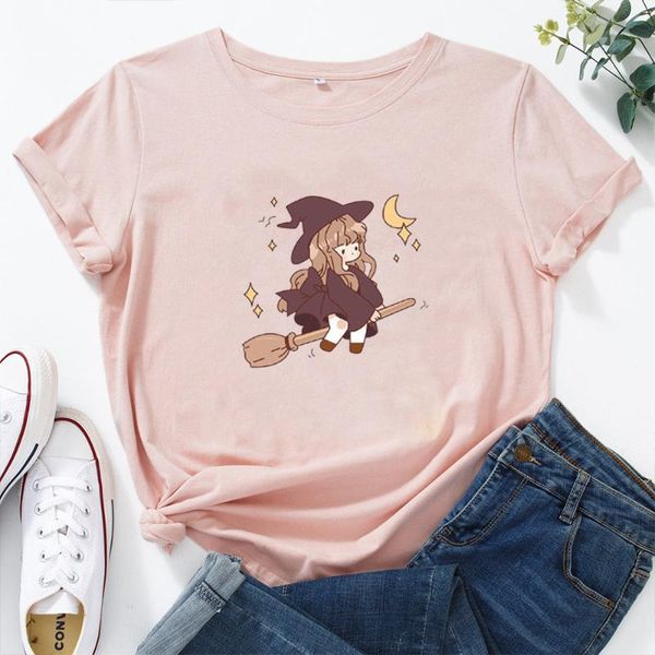 women's t-shirt magic little girl printing graphic tees women summer fashion cute funny t shirts cotton o-neck loose, White
women's t-shirt magic little girl printing graphic tees women summer fashion cute funny t shirts cotton o-neck loose, White