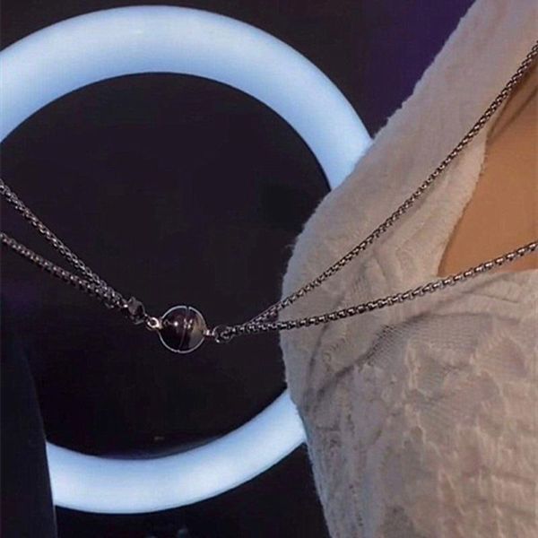 chokers 2pcs / set magnet attraction stainless steel pendant attract couple necklace jewelry chain necklaces, Golden;silver
chokers 2pcs / set magnet attraction stainless steel pendant attract couple necklace jewelry chain necklaces, Golden;silver
