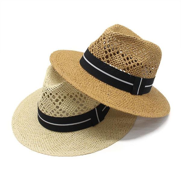 wide brim hats hand-woven jazz strawhat spring summer men women outdoor sun protection hat sunshade vacation beach female panama cap, Blue;gray
wide brim hats hand-woven jazz strawhat spring summer men women outdoor sun protection hat sunshade vacation beach female panama cap, Blue;gray
