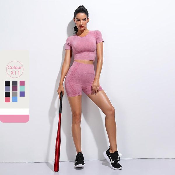 2pc/set seamless women yoga set crop short sleeve shirt fitness shorts workout clothes for women gym clothing yoga sport set, White;red
2pc/set seamless women yoga set crop short sleeve shirt fitness shorts workout clothes for women gym clothing yoga sport set, White;red