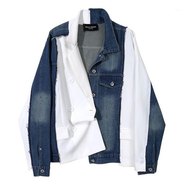 oversized jackets for women lapel long sleeve patchwork denim hit color designer streetwear coats female 2021 clothing women's, Black;brown
oversized jackets for women lapel long sleeve patchwork denim hit color designer streetwear coats female 2021 clothing women's, Black;brown